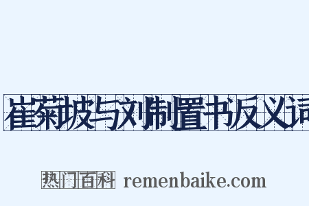 崔菊坡与刘制置书反义词是什么意思的图片